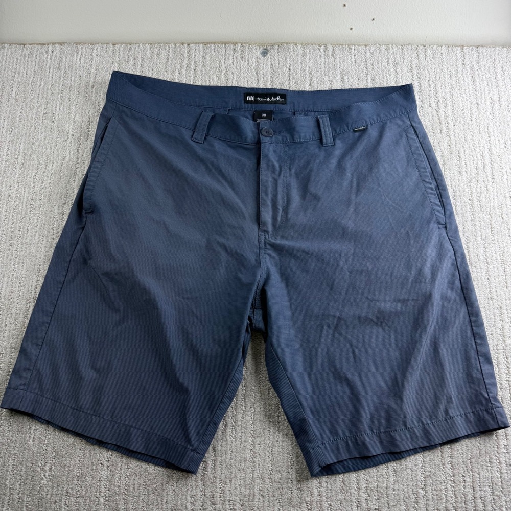 Travis Mathew Golf Shorts Mens Size 38 Blue Stretch Hybrid Performance